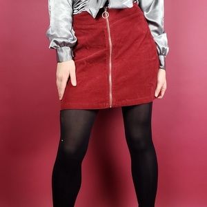 Red cord skirt- o-ring zipper